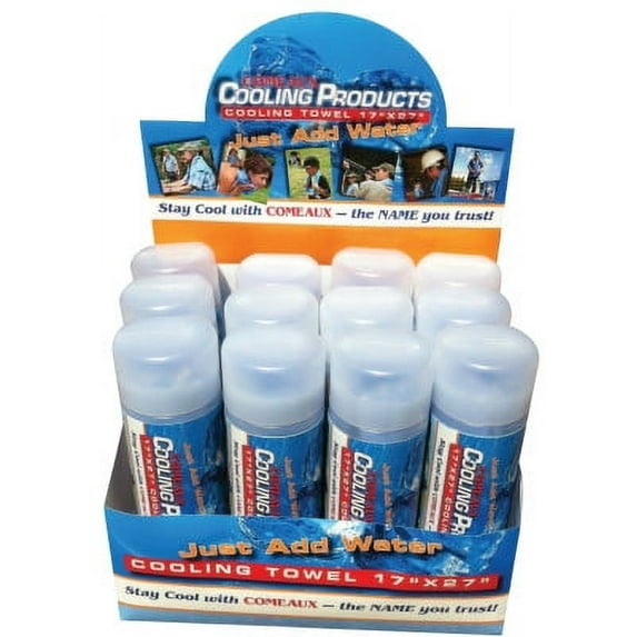 Comeaux Caps Cooling Towel, 17 in x 27 in, Blue - 1 ea (118-91000)