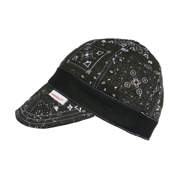 Comeaux Caps Reversible Welding Cap Black Bandana Size 7 1/8