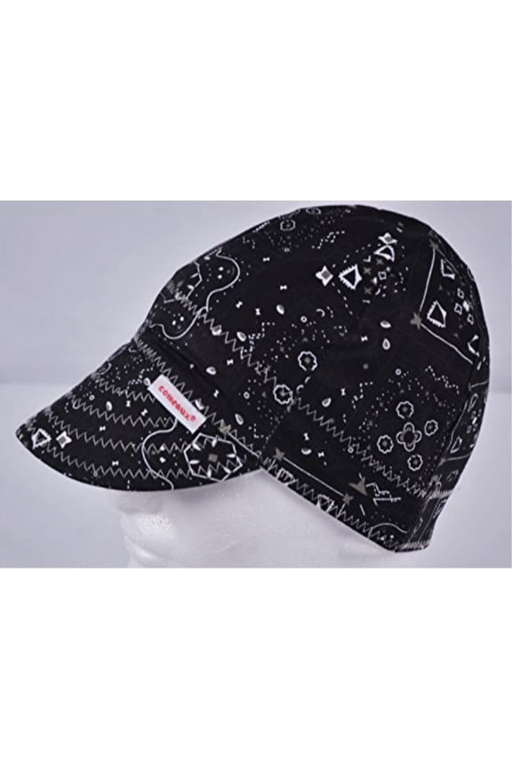 Reversible Welding Cap Black Bandana Size 7 1/8