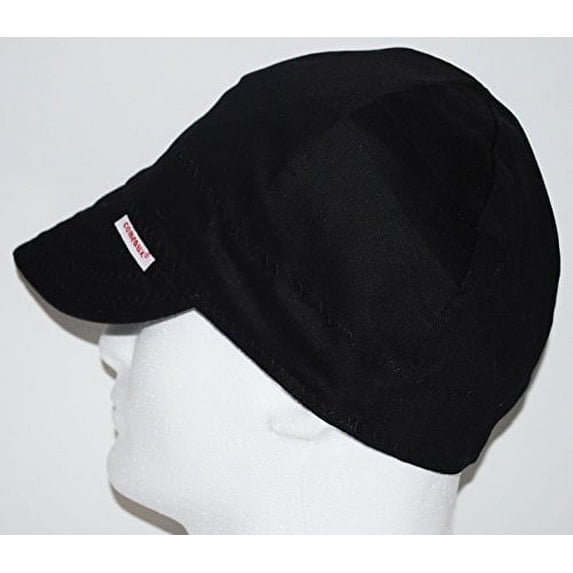 Comeaux Caps Single Sided Cap, 7-1/4, Black - 1 EA (118-1000-B-7-1/4)