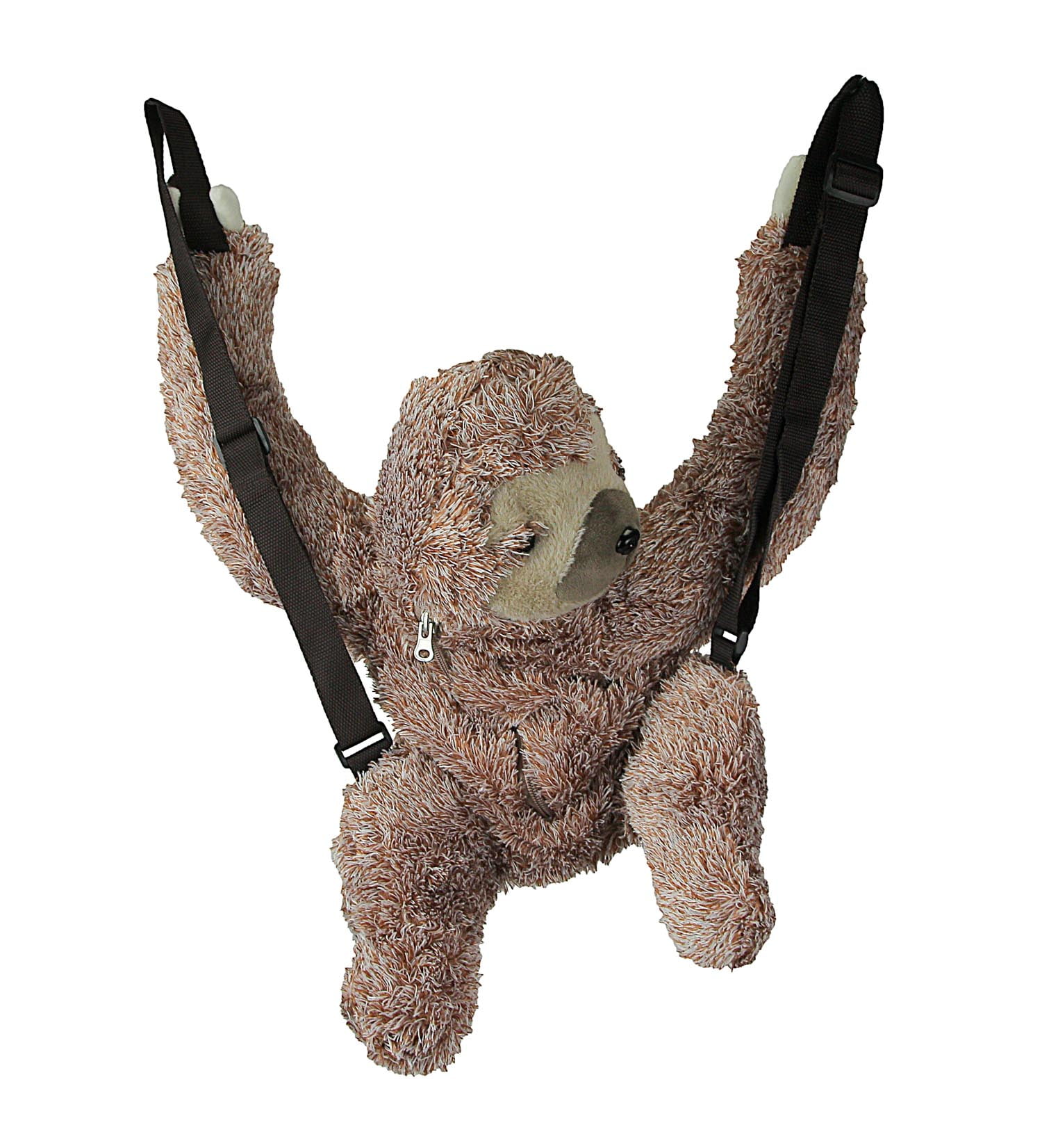 Comeco Sleepyville Critters Lifelike Furry Plush Sloth Mini-Backpack ...