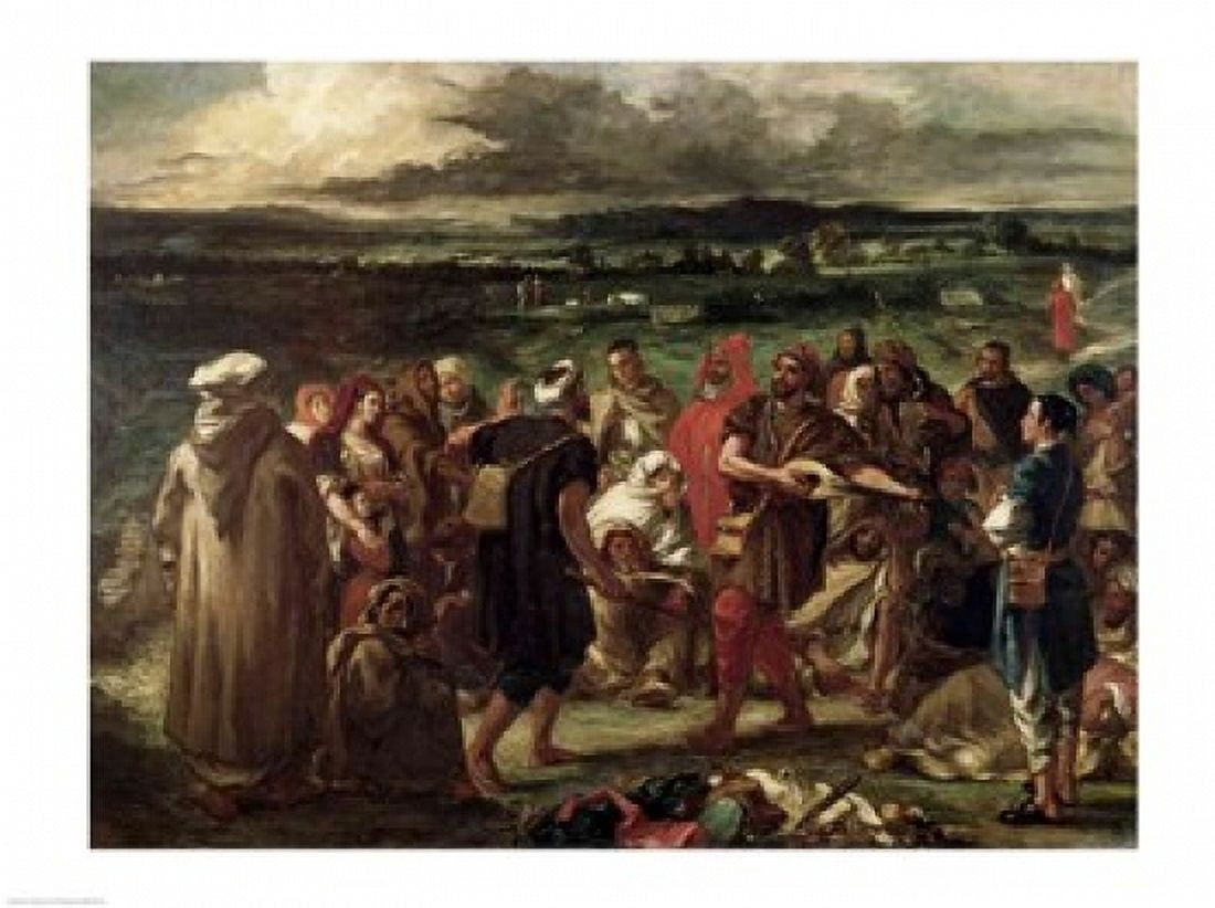 Comedians or Arabic Buffoons 1848 Canvas Art - Eugene Delacroix (24 x 18)