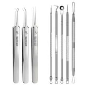 Comedone Extractor Blackhead Remover Ance Blemish Tool Kit Facial Skin Care 2024 T2C5