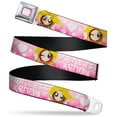 thumbnail image 1 of Comedy Central Belt, Seatbelt Buckle Belt, South Park Princess Kenny Poses and Text Pinks White, 34 to 52 Inches, 1 of 9