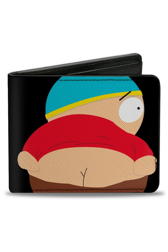 Comedy Central Wallet, Bifold, South Park Cartman Mooning Pose and Logo, Vegan Leather