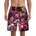 thumbnail image 1 of Comedy Hazbin Hotel Dance Men's Beach Shorts Swim Trunks Casual Quick Dry Board Shorts Swimwear Pants with Mesh Lined and Pockets, 1 of 8