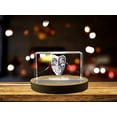 thumbnail image 1 of Comedy Mask Crystal Sculpture - Beautiful 3D Engraved Crystal Gift, 1 of 6