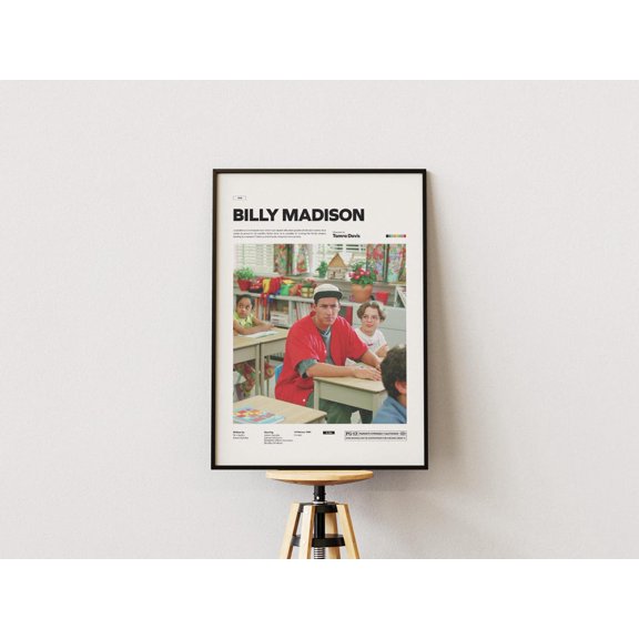 Comedy Movie Wall Decor Retro Room Art Modern Cinema, Unframed Canvas