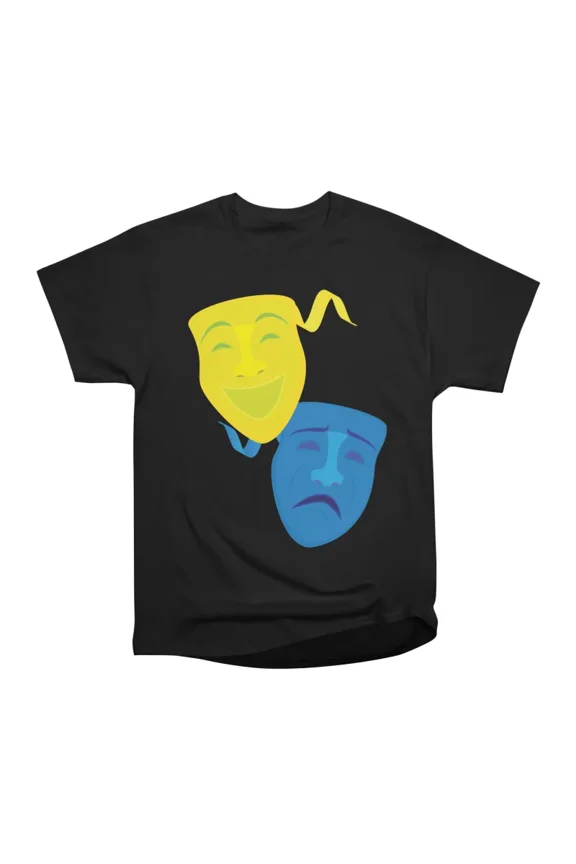 Comedy Tragedy Masks T-Shirt Tee Gift For Him Merch For Her Apparel For Friend