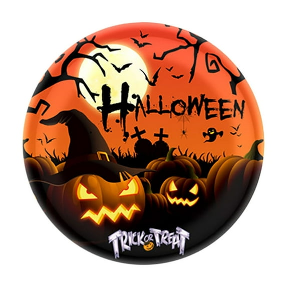 Loyerfyivos 2024 Halloween Paper Plates Pumpkin Halloween Party Supplies Dinner Plates for Disposable Halloween Birthday Party Decorations for Kids, 10PC