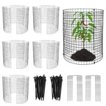 Comefolife 6Pcs Plant Protectors from Animals, 12"×12"Metal Tree Trunk Protector, Wire Plant Protector Cage, Garden Cloches for Plants, Expandable Plant Cage from Deer Rabbits Animals Mowers