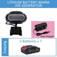 thumbnail image 1 of Comefolife Battery Powered Space Heater, 360-Degree Rotation Cordless Battery Operated Space Heater, Rechargeable Car Window Defroster, Battery Operated Heater for Cars Office Indoor, 1 of 7
