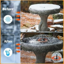 Comefolife Bird Bath Heater, Utility Birdbath Water Heater Deicer with Thermostatically Controlled, De-Icer Submergible Suitable for Birdbath Farm Livestock Drinking Outdoors in Winter