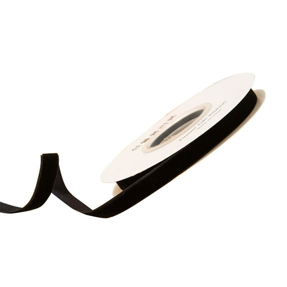 Comefolife Black Velvet Ribbon, 21 FT Single Faced Red Ribbon for Gift Wrapping, Bow Making, Christmas Tree Decorations, Wreath Making and DIY Crafts