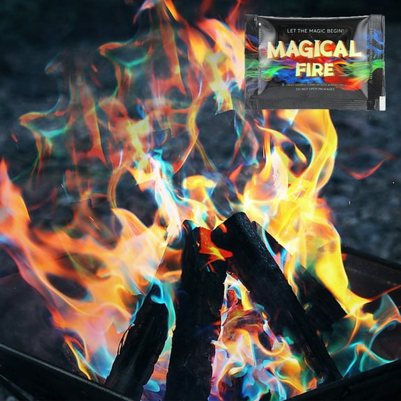 Comefolife Camping Essentials Clearance Magic Flames - Fire Color Changing Packets with Long Burn Time, Magic for Kids - Perfect for Fire Pits, Campfires and Outdoor Fireplaces
