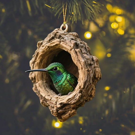 Comefolife Christmas Forest Animal Decorations, Animal Christmas Ornament,3D Flat Acrylic Forest Animal Decoration, Forest Animal Decoration, Acrylic Hanging Woodland Pendant (B)