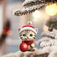 thumbnail image 1 of Loyerfyivos Christmas Ornaments Teacup Cat Decorations Kitten Kawaii Snowflake Hanging Christmas Ornaments 2024 Vintage Party Holiday Santa New Year for Mini Christmas Tree Supplies Merry Christmas, 1 of 8