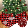 thumbnail image 1 of Loyerfyivos Christmas Tree Skirt, 36 Inches Red Black Buffalo Plaid Tree Skirt Rustic Thick Xmas Tree Skirt with Snowflake Santa Claus Xmas Ornaments Perfect for Christmas Decoration and New Year, 1 of 6
