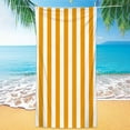 thumbnail image 1 of Comefolife Clearance Extra Large Beach Towel - Oversized Beach Towel 40'' x 70'', Striped Lightweight Pool Towel, Big Swim Travel Towel for Adults Mens Women,Yellow, 1 of 9