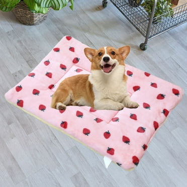 Comefolife Dog Crate Bed Pad – Reversible Fleece Mat for Small, Medium, Large Dogs – Soft & Washable Anti-Slip Dog Bed Mat for Cages and Kennels – Comfortable, Durable Sleeping Pad for Dogs