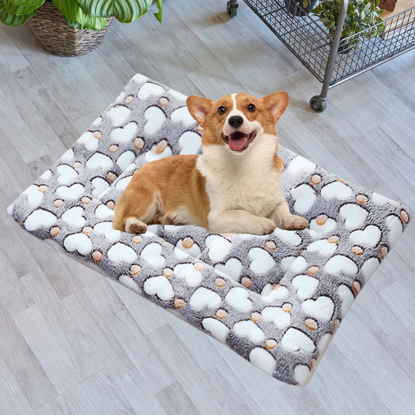 Image showcasing Comefolife Dog Crate Bed Pad – Reversible Fleece Mat for Small, Medium ...
