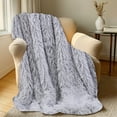 thumbnail image 1 of Comefolife Faux Fur Weighted Blanket for Adults( 31.5"x47.24", Gray),Fuzzy Cozy Sherpa Weighted Blanket Full for Adult, Fluffy Comfy Heavy Blanket Gifts for Women Men,Blanket for Couch Sofa Bed, 1 of 9