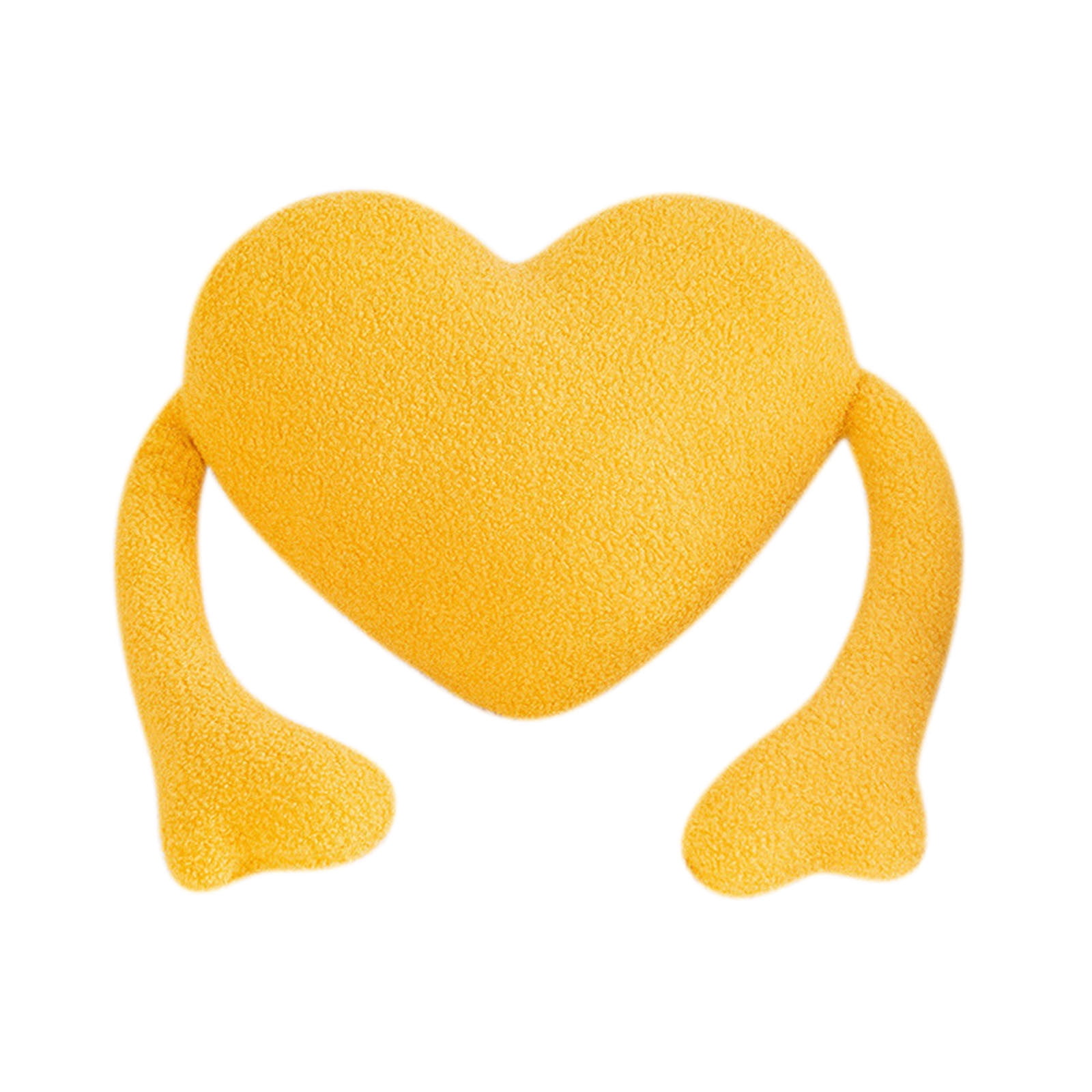 Comefolife Heart Pillow with Arms, Cute Yellow Heart Plush Pillow with ...