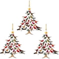 thumbnail image 1 of Comefolife Hummingbird Christmas Ornament - 3.14 Inch Double-Sided Stained Acrylic Winter Stacking Tree Hanging Ornament With Gift Box - Gift for Hummingbird Lover, 1 of 9