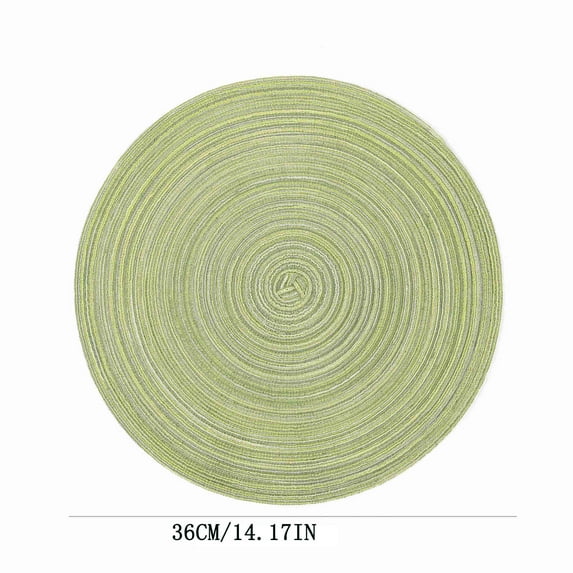 Comefolife Placemats, Round Woven Placemats for Indoor and Outdoor, Round Braided Placemats, Round Place Mats for Kitchen Dining Table, Washable Woven Placemats for Christmas, 14.17 inch