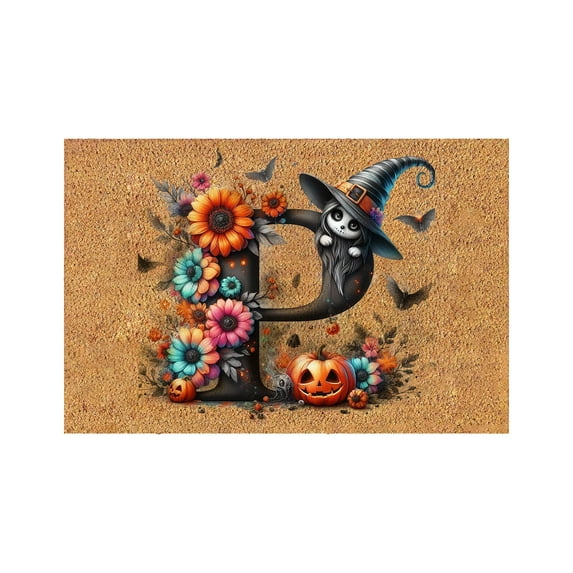 Comefolife Pumpkin Welcome Front Door Mat - Fall Outdoor Indoor Entrance Mats Non Slip Coir Floor Doormat for Autumn Home Decor 23.62 x 15.7 Inch-G