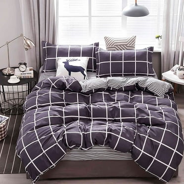 Comefolife Queen Comforter Set 4 Pieces Floral Comforter Set Bed Pattern Queen Bedding Set Soft Lightweight Breathable Microfiber for All Seasons(Multicolor,150x200)