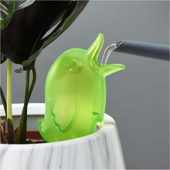 Comefolife Self Watering Spikes, Automatic Drip Irrigation Device with Bird Shape, Automatic Watering Device for Creative Potted Plant, Horticultural Household Water Seepage Device (Green)