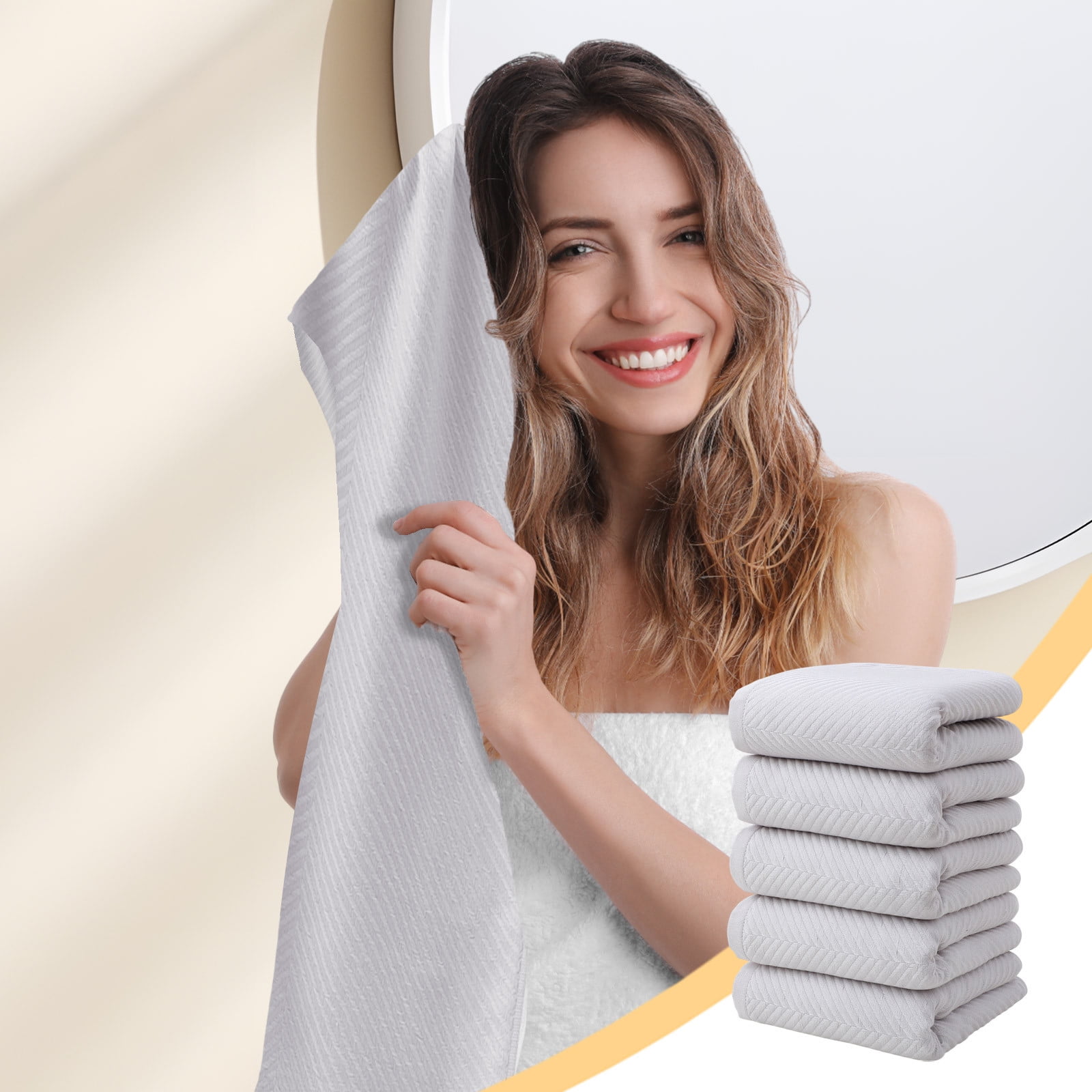 Comefolife Small Bath Towel Set Lightweight and Highly Absorbent