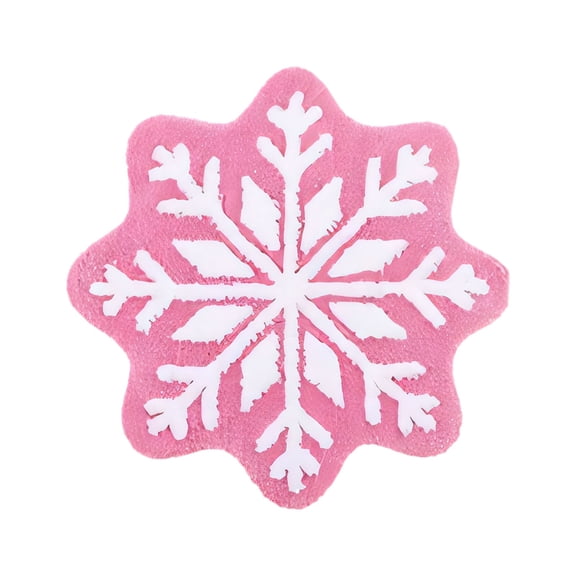 Comefolife Snowflake Rug Snowflake Bath Mat Snowflake Bathroom Rug Snowflake Decor Christmas Bathroom Rug Winter Bathroom Decor Snowflake Doormat Christmas Bath Mat Red for Home Decor