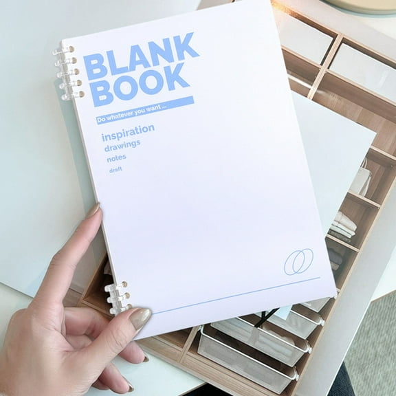 Comefolife Spiral Notebook, A6 Thick Plastic Hardcover 7mm College Ruled 4 Color 80 Sheets -160 Pages Journals for , Work, Travel and Note (White)