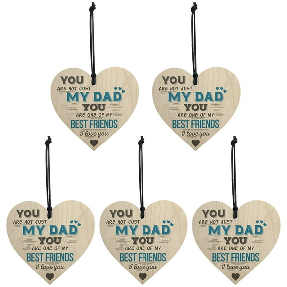 Comefolife Thank You for Helping Me Grow Wooden Love Heart Hanging Nursery Pendant Wooden Plaque Decor,3.93inches(5PCS)