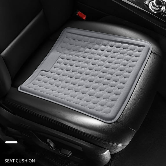 Comefolife Thin Gel Seat Cushion for Car Seat, Office Chair, Wheelchair, Golf Cart - Non-Slip Car Seat Cushions with 1 Inch Gel - Sciatica & Coccyx Pain Relief (Fabric, Gray)