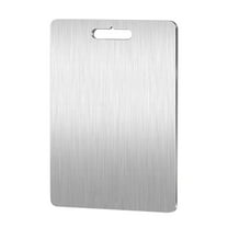 Comefolife Titanium Cutting Board for Kitchen, 304 Stainless Steel Double-Sided Food Grade Cutting Board, Rust-proof, Durable and Easy to Clean (5.9 * 9.8in)