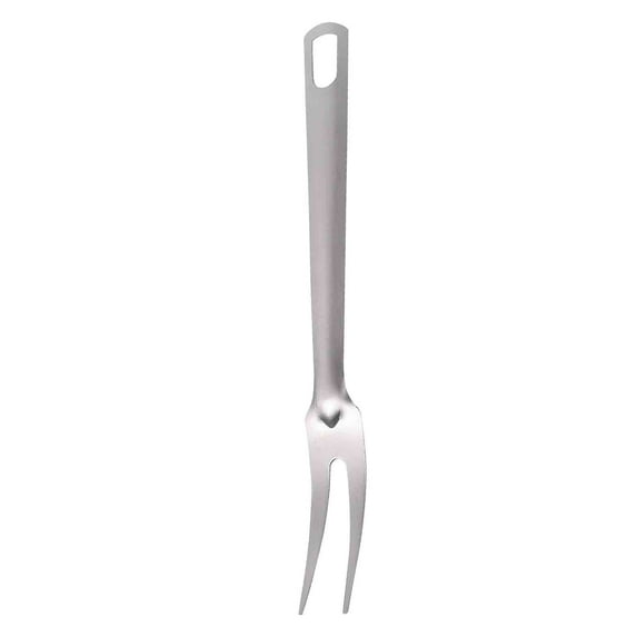 Comefolife Two Pronged Stainless Steel Fork - 9.3" Serving Fork Large for Meat Carving Fork Heavy Duty Two Prong Fork Tines Meat Fork - Big Forks for Cooking (1pcs)