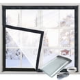 thumbnail image 1 of Comefolife Winter Window Insulation Kit, 19.7"×39" Clear Thermal Window Coverings, Plastic Window Cover, Reusable Transparent Window Insulation Film Window Wrap for Warm (Black Edging), 1 of 8