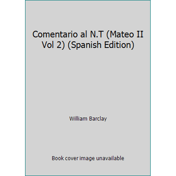 Pre-Owned Comentario al N.T (Mateo II Vol 2) (Spanish Edition) (Paperback) 847645953X 9788476459539