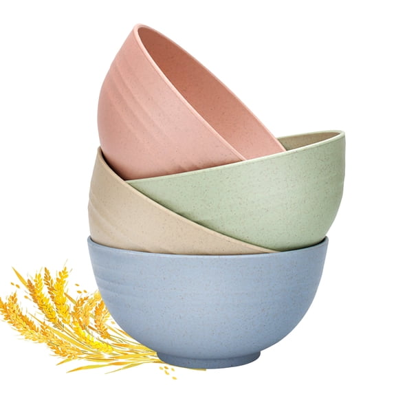 Unbreakable Cereal Bowls - Microwave & Dishwasher Safe Soup and Salad Bowls, Set of 4, 24oz, BPA Free,Multicolor