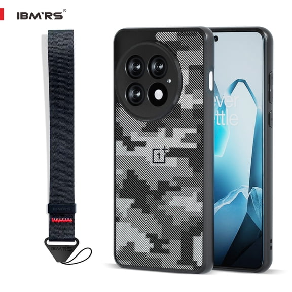 (Comes with wrist strap)IBMRS for OnePlus 13R Case,camo Clear transparent phone protection shell