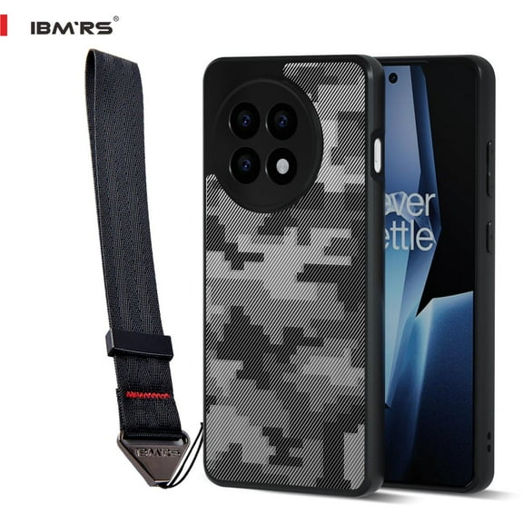 (Comes with wrist strap)IBMRS for OnePlus Ace 5 Pro Case,(Military Drop Protection) Protective Shockproof Phone Case, Black camo