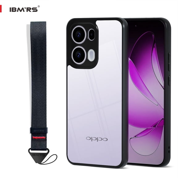 (Comes with wrist strap)IBMRS for Oppo Reno13 Pro Phone Case,Translucent Matte Back Slim Fit Shockproof Protective Case Cover - Black camo