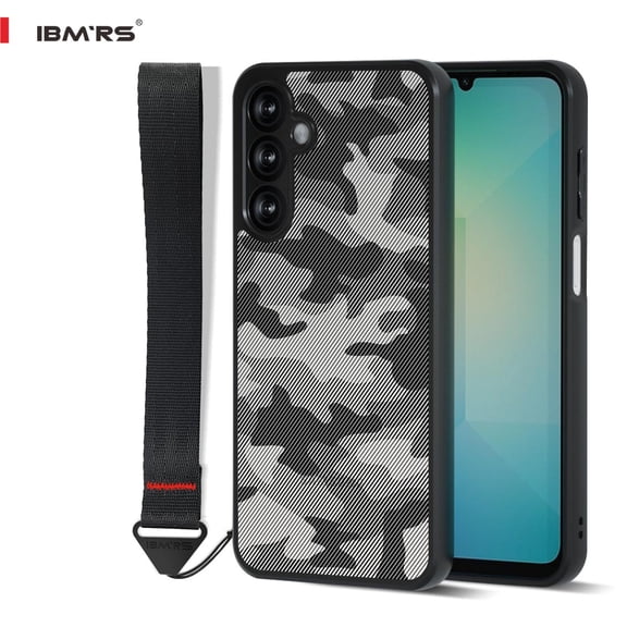 (Comes with wrist strap)IBMRS for Samsung Galaxy A16 5G Case,ultra-sleek,raised edges protect camera & screen- Black camo