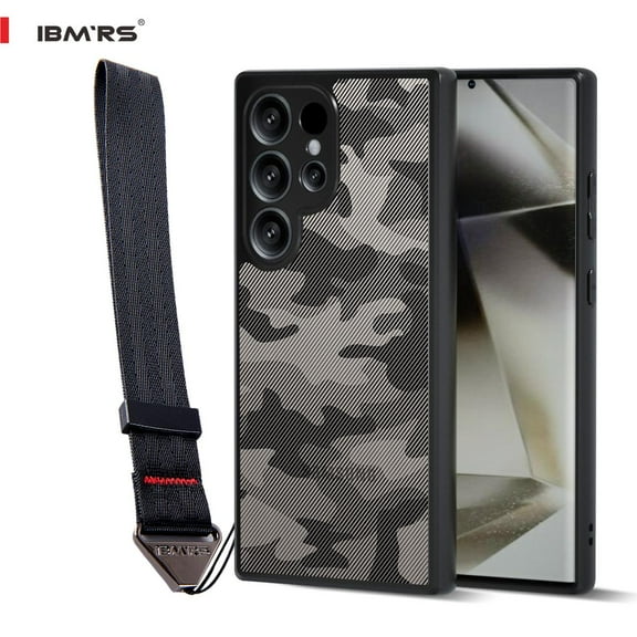 (Comes with wrist strap)IBMRS for Samsung Galaxy S25 Ultra Case,Hard Back Soft edgesTransparent matte Frosted Phone Case