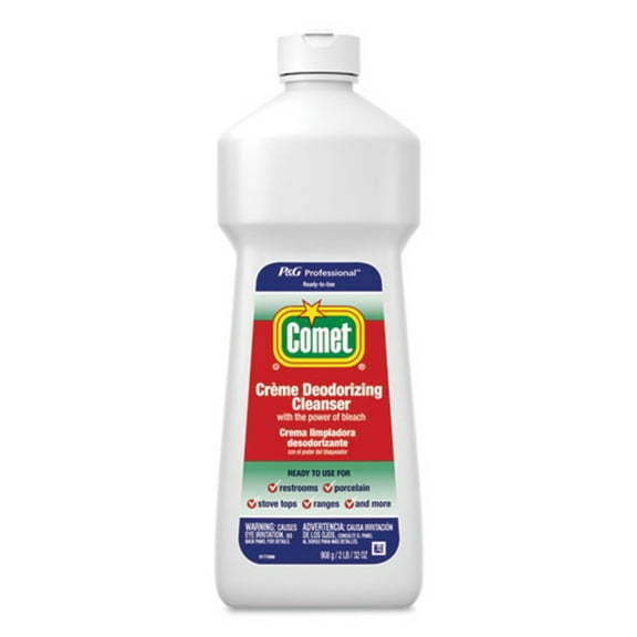 Comet-1PK Creme Deodorizing Cleanser , Stainless steel cleaner 32 oz Bottle, 10/Carton