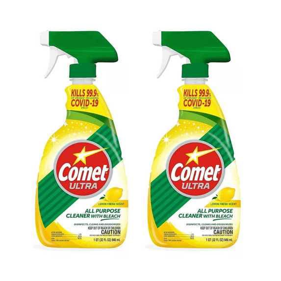 Comet 32 oz. All-Purpose Cleaner and Disinfectant Spray, Lemon Fresh (2 PAck)