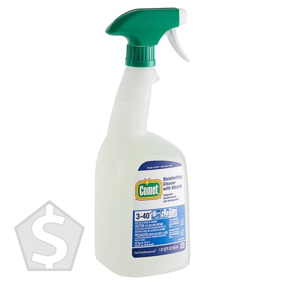 Comet 75350 Disinfecting Cleaner with Bleach Ready-to-Use Spray 32 fl. oz. - 6/Case